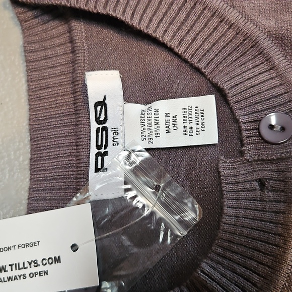 RSQ Womens Crewneck Button Cardigan, SMALL, NWT - Picture 7 of 9